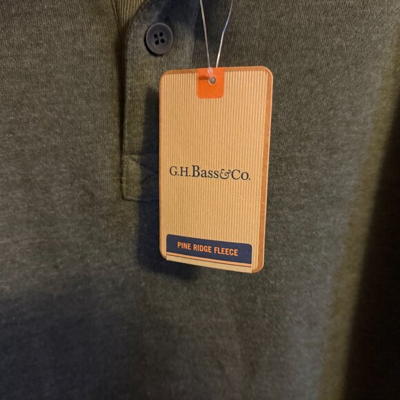 G.H. Bass & Co Pine Ridge Green Fleece Pullover Sweatshirt Men's Size XXL NWT - Picture 4 of 4